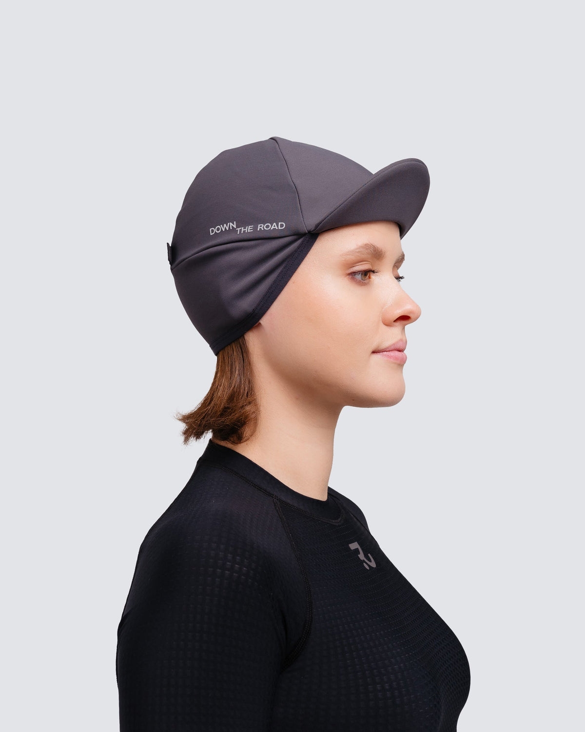 Gorra Térmica de Ciclismo con Visera — Stone Grey