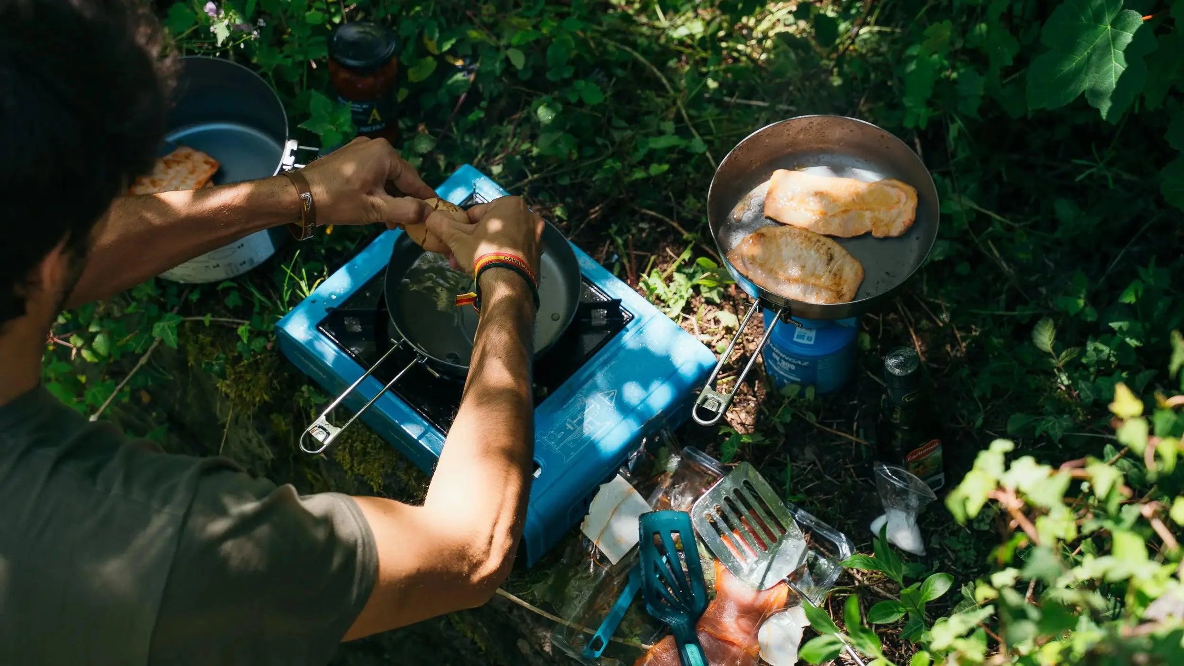Cocina outdoor en el bosque