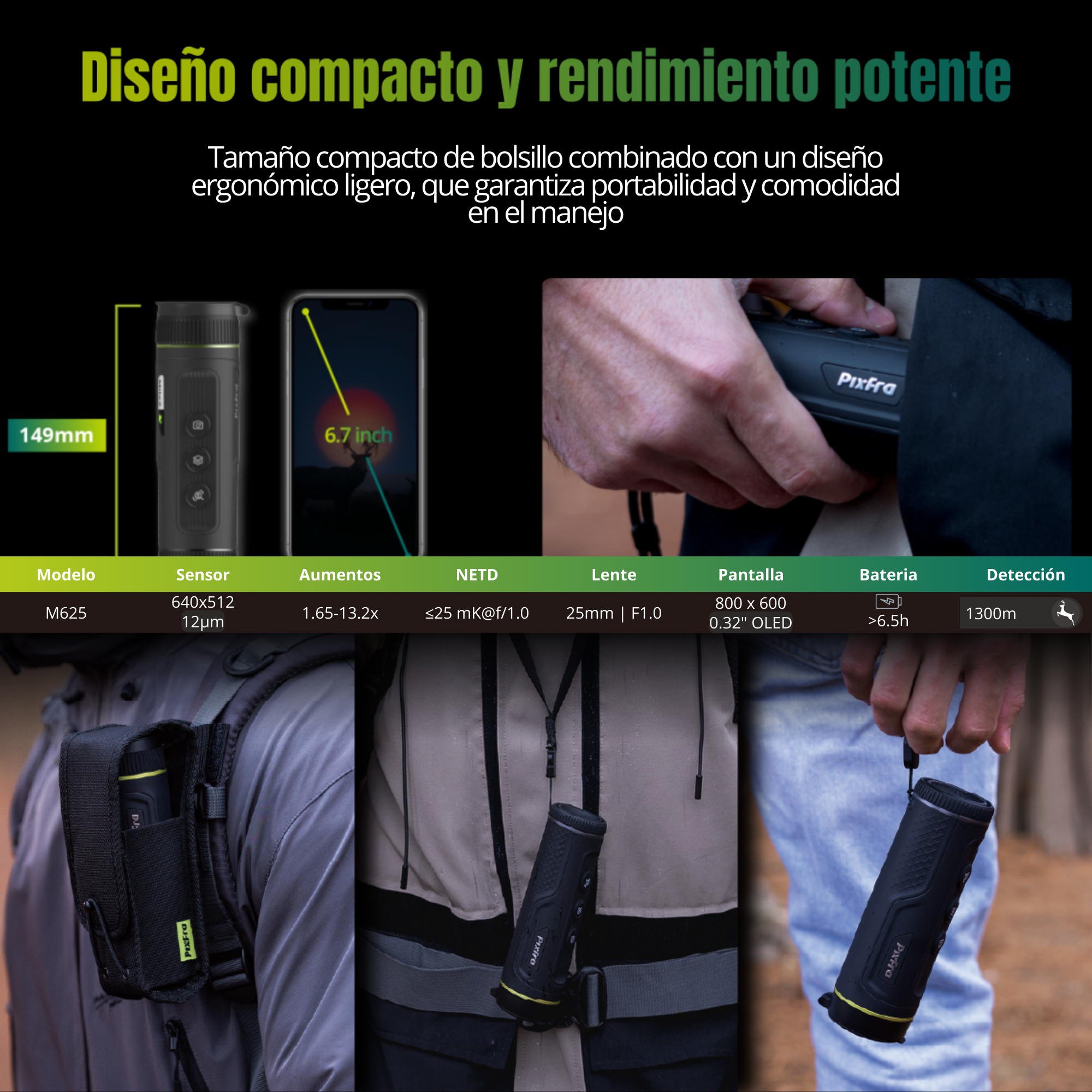 PIXFRA Mile 2 · Monocular Térmico