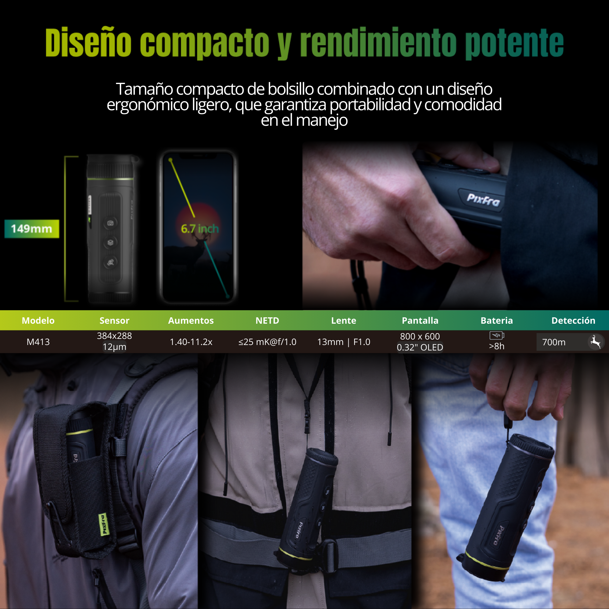PIXFRA Mile 2 · Monocular Térmico