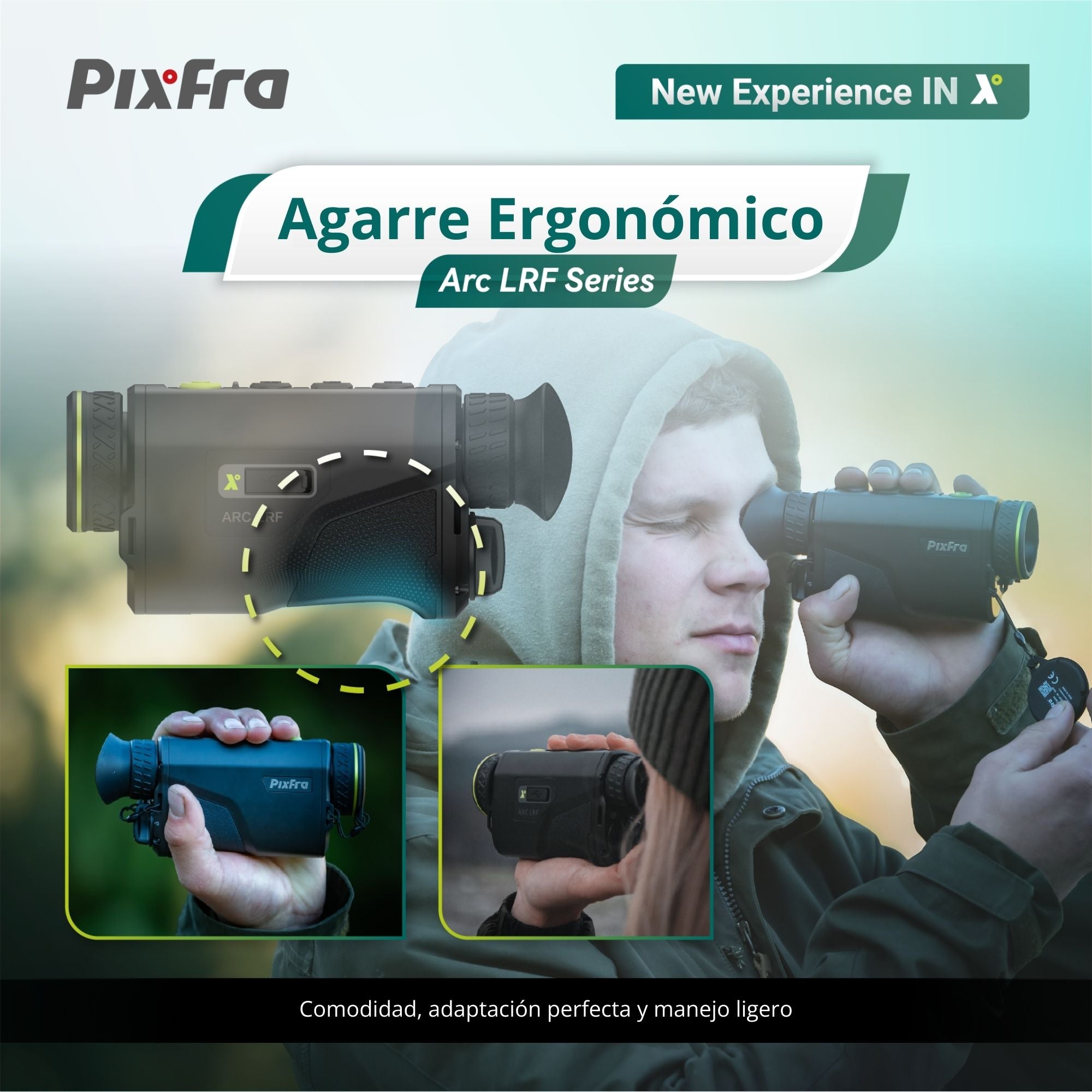 PIXFRA Arc LRF · Monocular Térmico con Telémetro