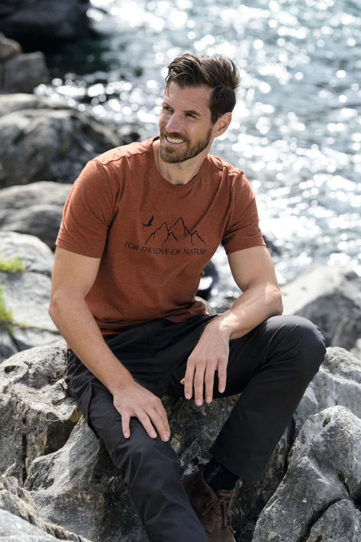 Men's T-shirt with Swarovski Optik mountain