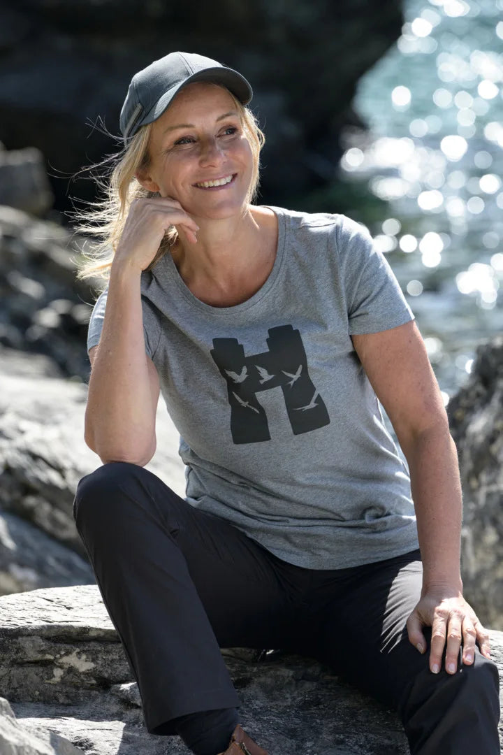 Women's T-shirt with Swarovski Optik birds