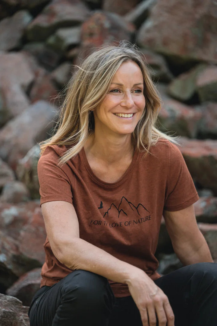 Women's T-shirt with Swarovski Optik mountain