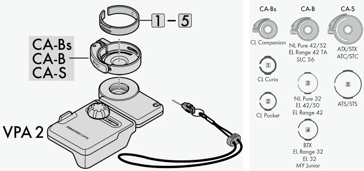 Adaptador para móvil Swarovski Optik VPA 2