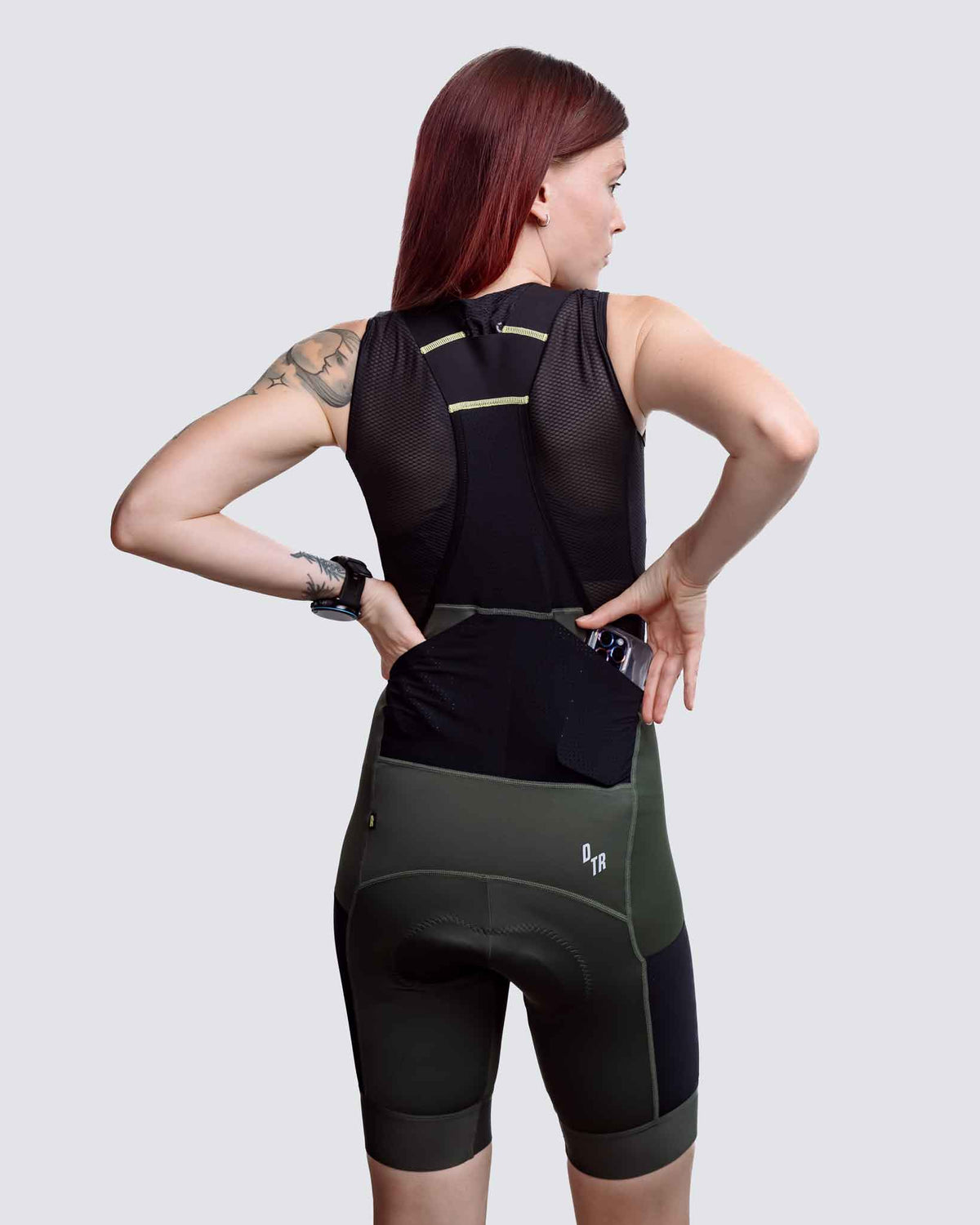 Culotte Gravel Cargo Mujer — Forest Green