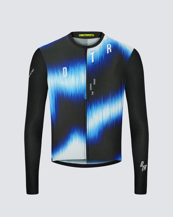 Maillot Manga Larga Resilience Hombre — Blue and Black