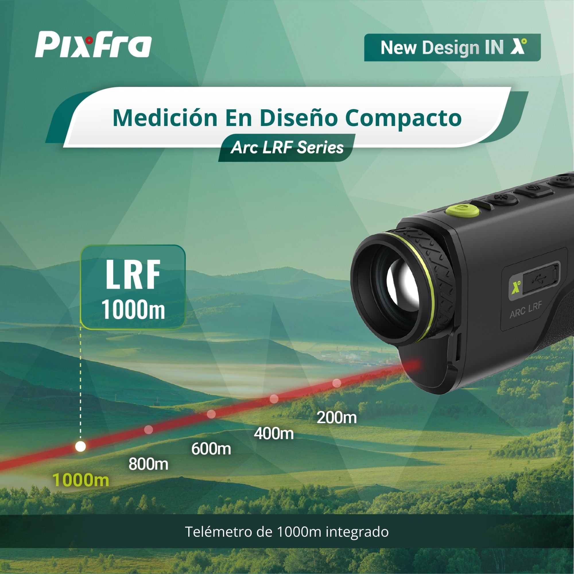 PIXFRA Arc LRF · Monocular Térmico con Telémetro
