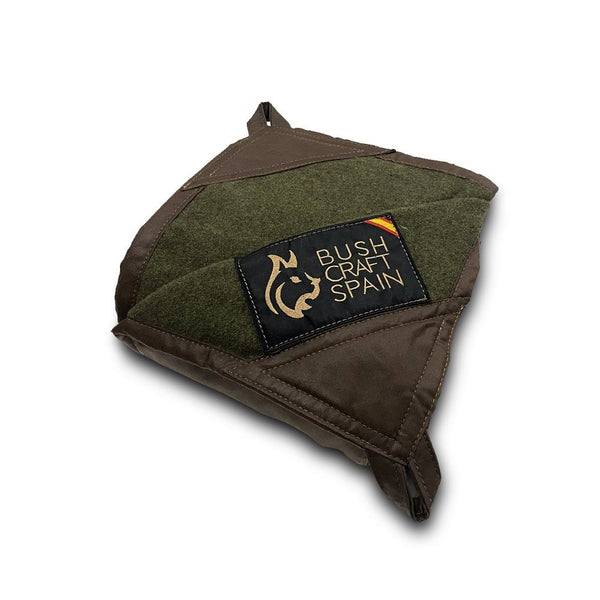 Brown/Green Wool and Rubber Cloth 