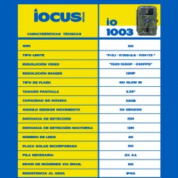 CAMARA DE FOTOTRAMPEO IOCUS 12 mpx