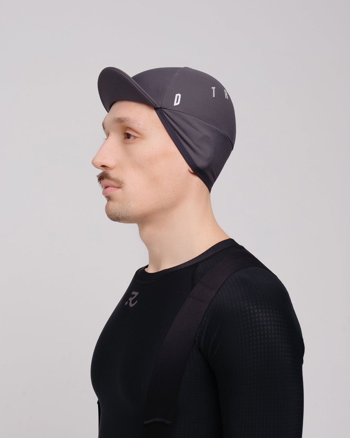 Gorra Térmica de Ciclismo con Visera — Stone Grey
