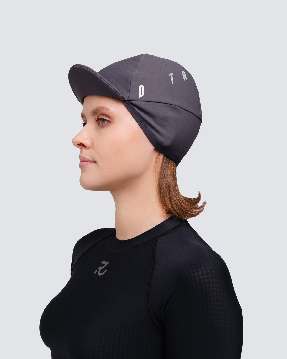 Gorra Térmica de Ciclismo con Visera — Stone Grey