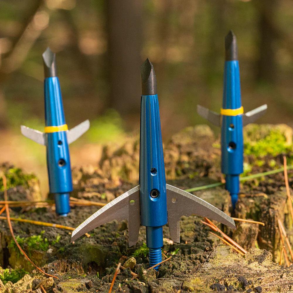 SWHACKER #261 LEVI MORGAN SERIES 2 BLADE CURVED 100 GRAIN 2″ CUT 3 PACK - Young Wild Hunters