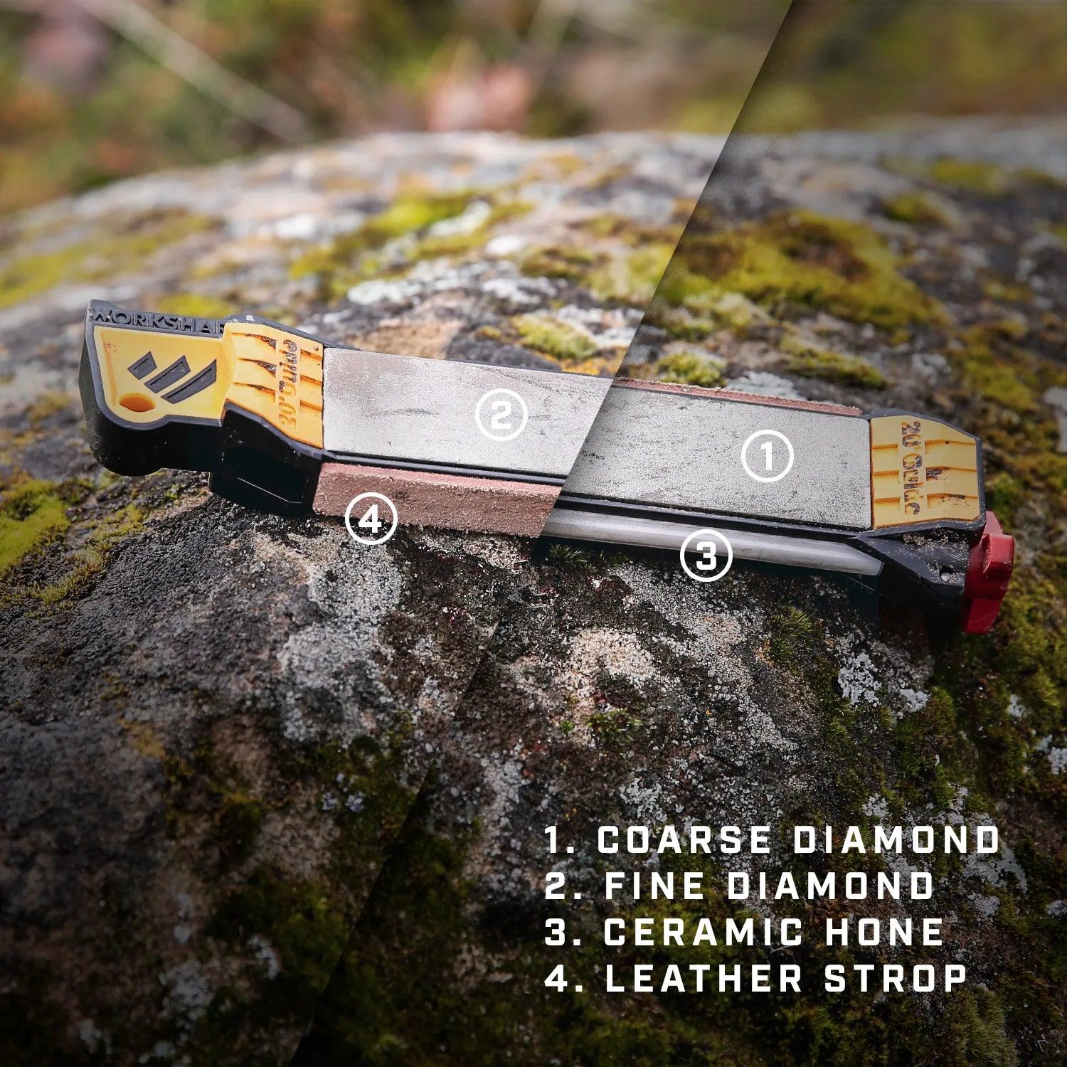 Afilador de cuchillos de campo guiado de 5 caras Work Sharp - Young Wild Hunters