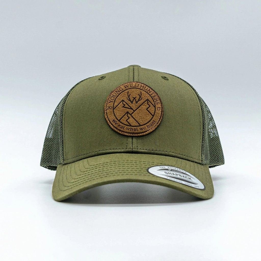 Gorra Verde parche de cuero YWH - Young Wild Hunters