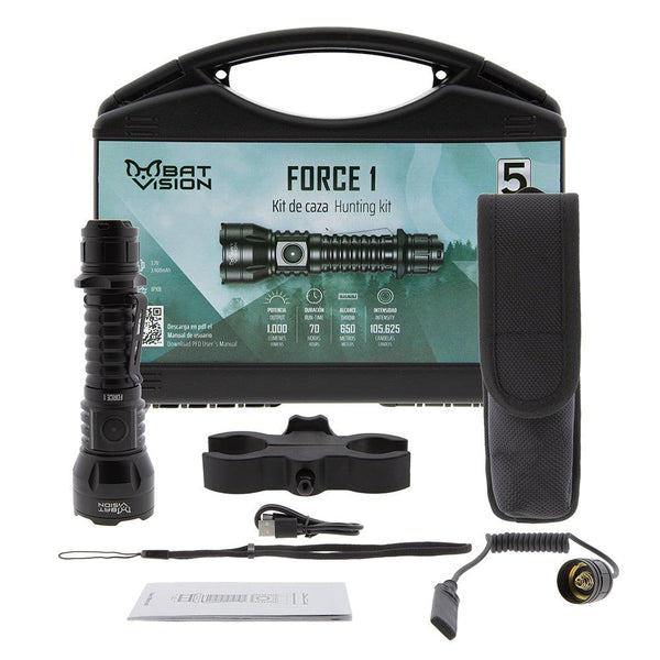 Linterna con kit de caza Bat Vision Force 1
